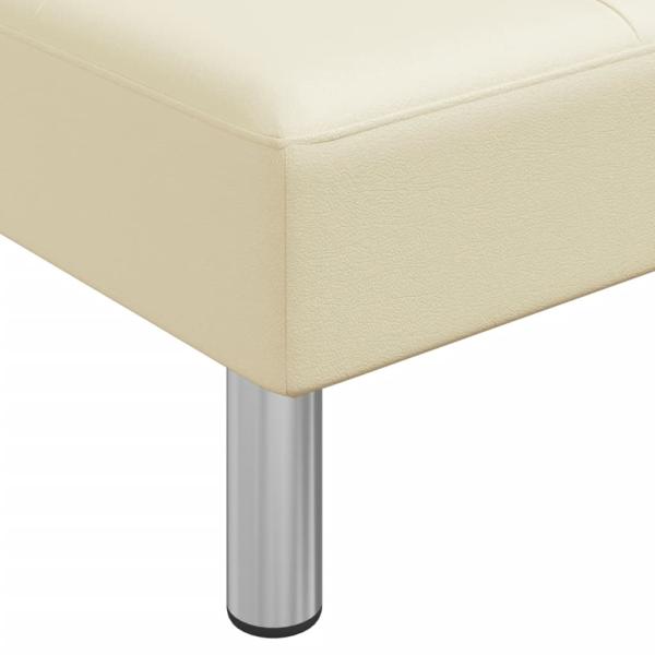 Chaiselongue Creme Kunstleder