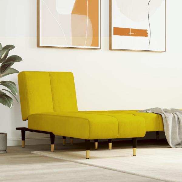 ARDEBO.de - Chaiselongue Gelb Samt