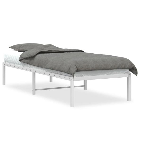 Bettgestell Metall Weiß 75x190 cm