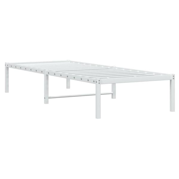 Bettgestell Metall Weiß 75x190 cm