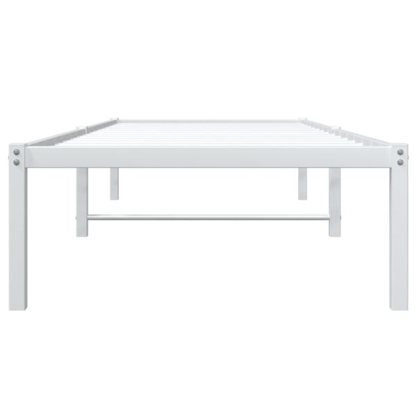 Bettgestell Metall Weiß 75x190 cm