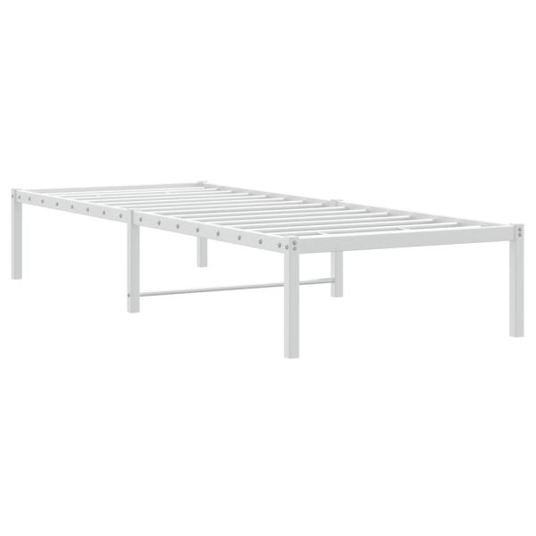 Bettgestell Metall Weiß 75x190 cm