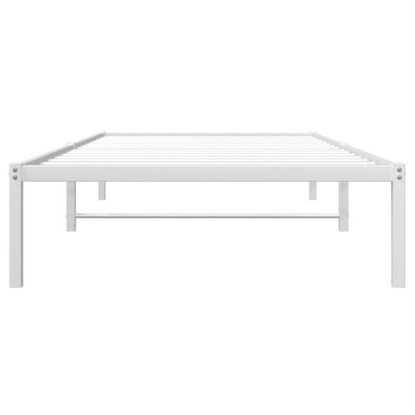 Bettgestell Metall Weiß 100x200 cm
