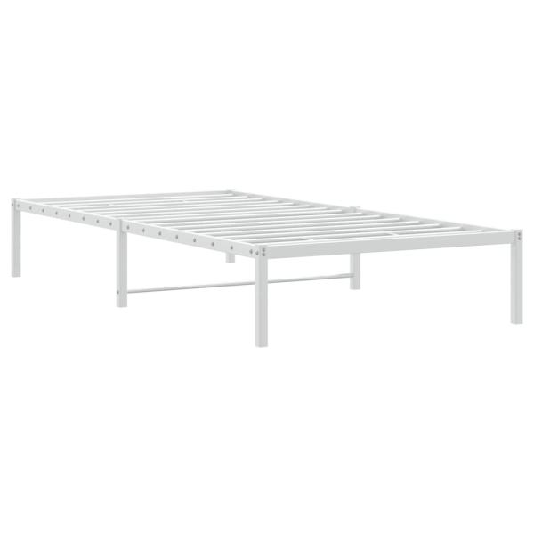 Bettgestell Metall Weiß 100x200 cm