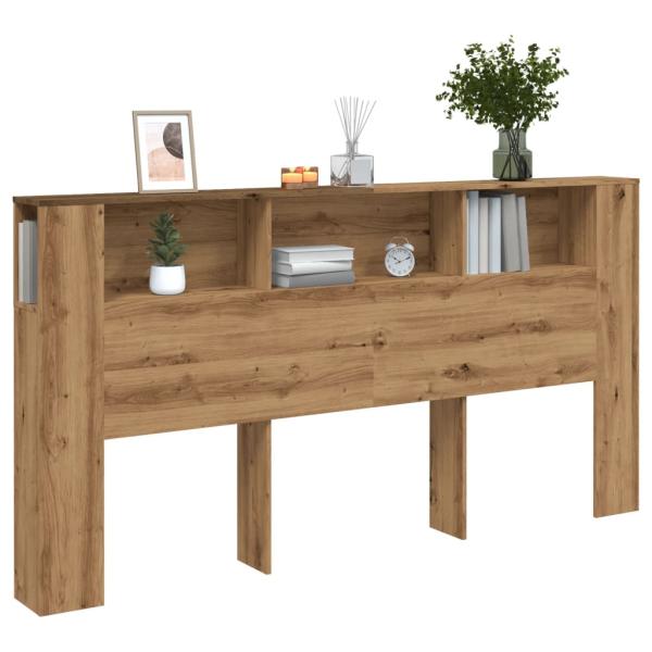 ARDEBO.de - Bett-Kopfteil mit Ablagen Artisan-Eiche 200x18,5x102,5 cm