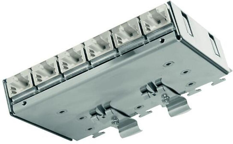 ARDEBO.de Telegärtner Mini-Verteiler, 6-f. für Tragschiene TH35 (100006992)