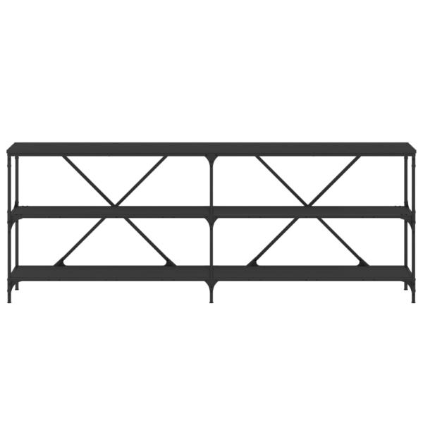 Konsolentisch Schwarz 200x30x75 cm Holzwerkstoff und Eisen