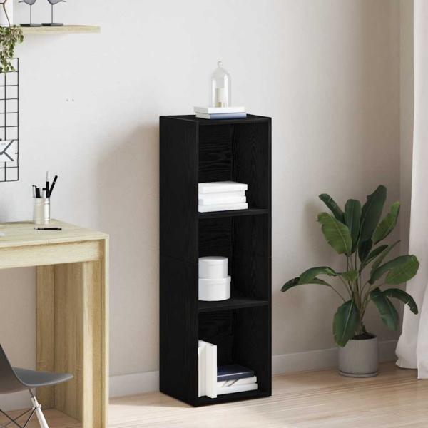 ARDEBO.de - Bücherregal Schwarz Eichen-Optik 36x30x114 cm Holzwerkstoff