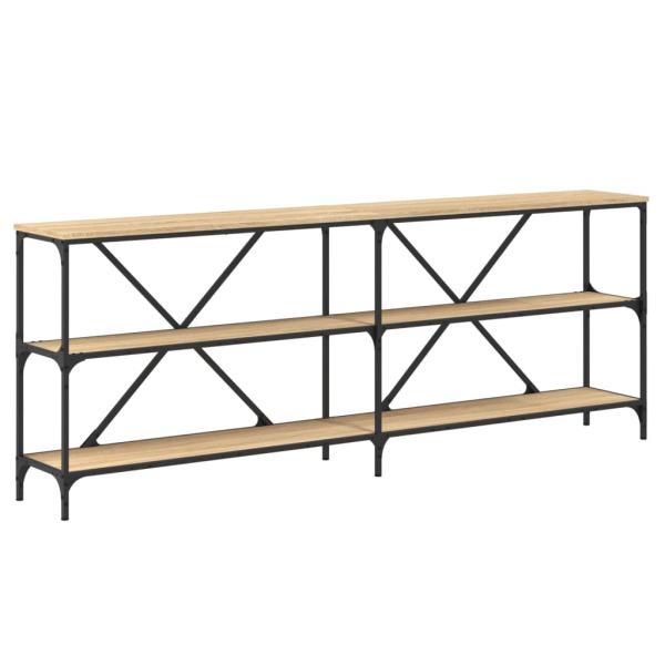 Konsolentisch Sonoma-Eiche 200x30x75 cm Holzwerkstoff und Eisen