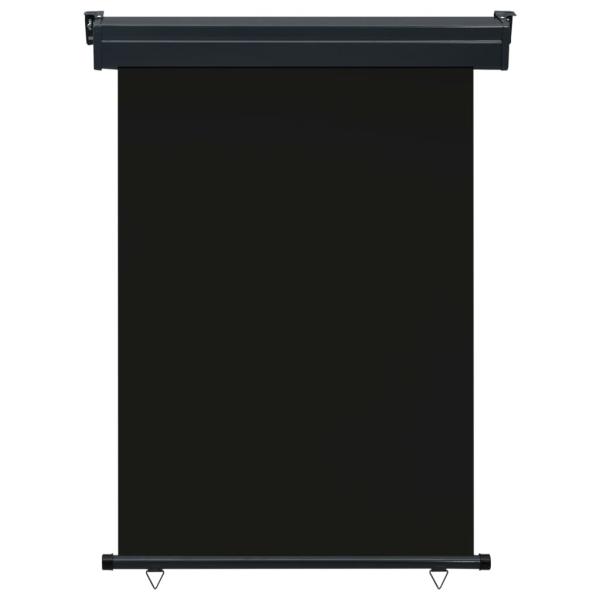 Balkon-Seitenmarkise 125x250 cm Schwarz