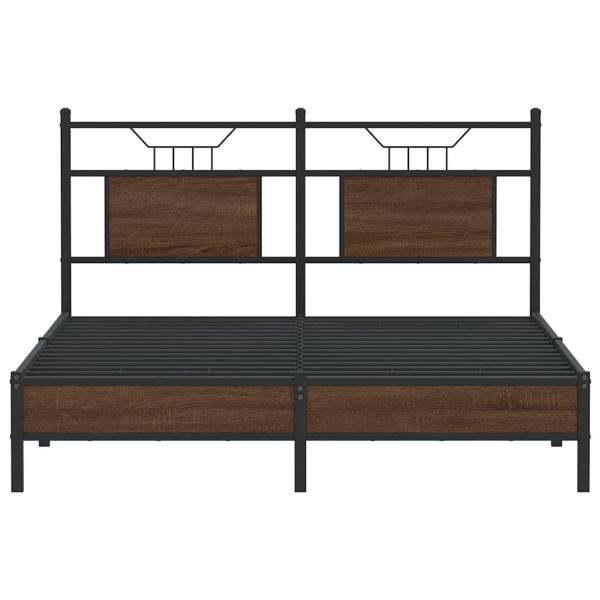 Bettgestell ohne Matratze Braun Eiche 140x200 cm Holzwerkstoff
