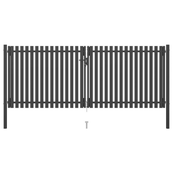 ARDEBO.de - Gartentor Stahl 4x1,7 m Anthrazit