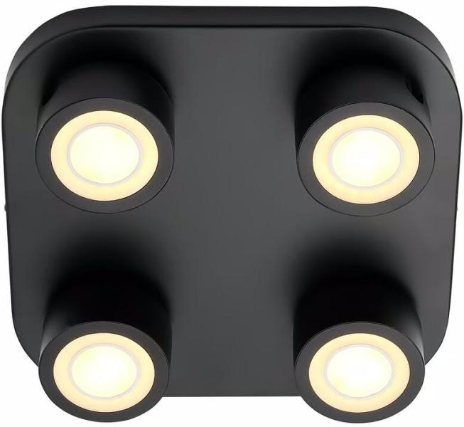 ARDEBO.de Nordlux Clyde 4-Spot Deckenleuchte, 14W, 2700K, schwarz (2412256003)