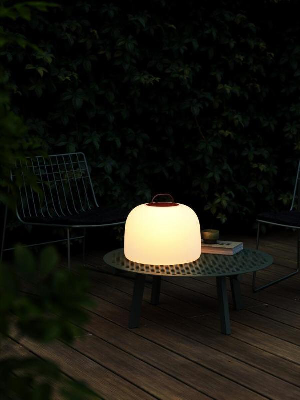 Nordlux Kettle To-Go 36 Akkuleuchte, LED, IP65, 450L, 6,8W, dimmbar, rot-weiß (2018013002)