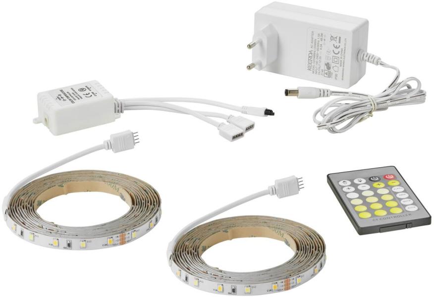 Nordlux Led Strip Effektleuchte, 2x5 Meter, IP44, 2450L, 2700-6000K, 32W, weiß (2210379901)