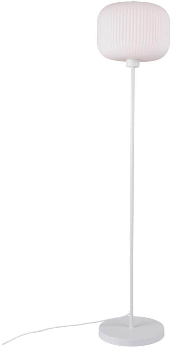 ARDEBO.de Nordlux Milford Stehlampe, E27, IP20, gerillte Oberfläche, Glas, weiß (48924001)