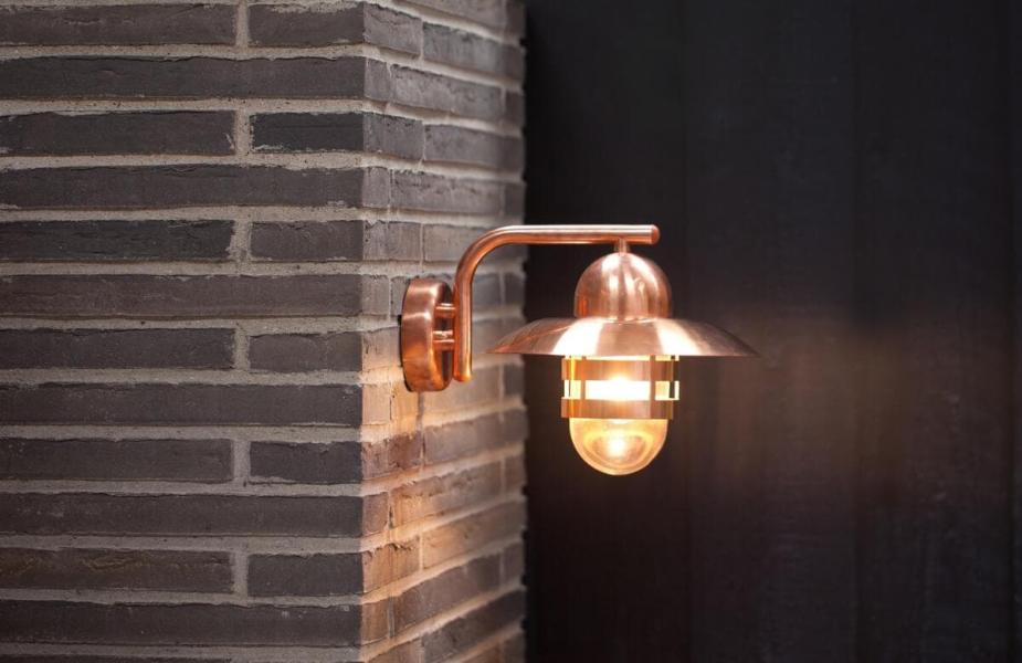 Nordlux Nibe Wandleuchte, E27, IP54, dimmbar, kupfer (24981030)