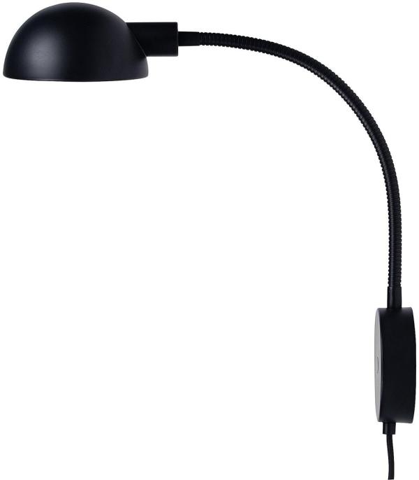 Nordlux Nomi Wandleuchte, E14, IP20, 8W, verstellbarer Lampenkopf, schwarz (2220171003)
