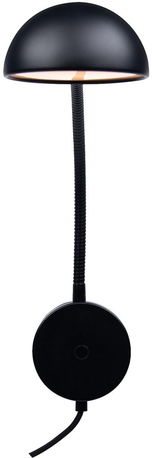 Nordlux Nomi Wandleuchte, E14, IP20, 8W, verstellbarer Lampenkopf, schwarz (2220171003)