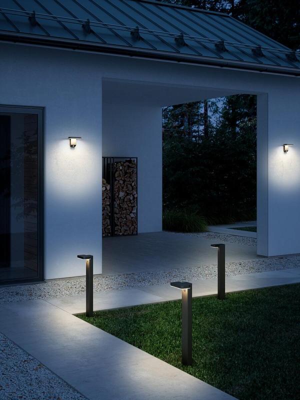 Nordlux Rica Square Solar Pollerleuchte, LED-Module, IP44, 380lm, 4,5W, Höhe 600mm, schwarz (2118178003)