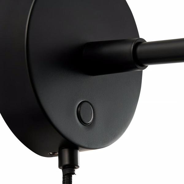 Norldux Darci Short Wandleuchte, E14, 25W, schwarz (2320221003)