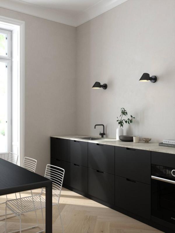 Nordlux Stay Wandleuchte, E27, IP20, 60W, Aluminium, schwarz (2220381003)