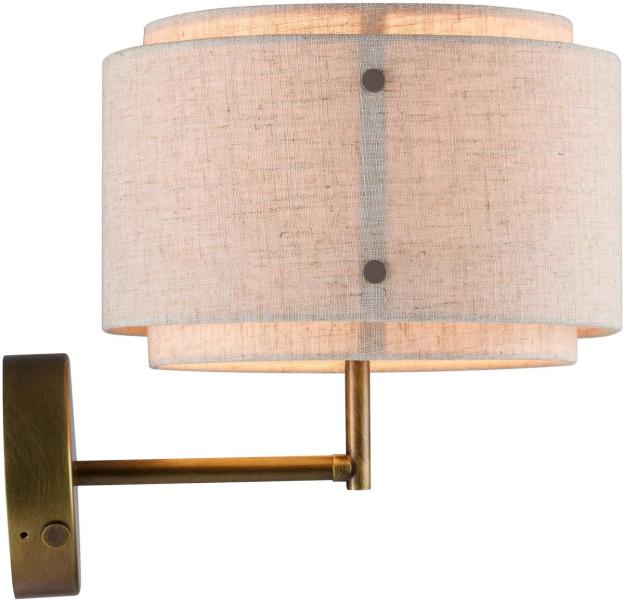 Nordlux Takai Wandleuchte, E27, IP20, 25W, Stoff-Lampenschirm, beige (2320421018)