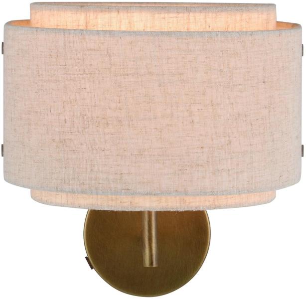 Nordlux Takai Wandleuchte, E27, IP20, 25W, Stoff-Lampenschirm, beige (2320421018)