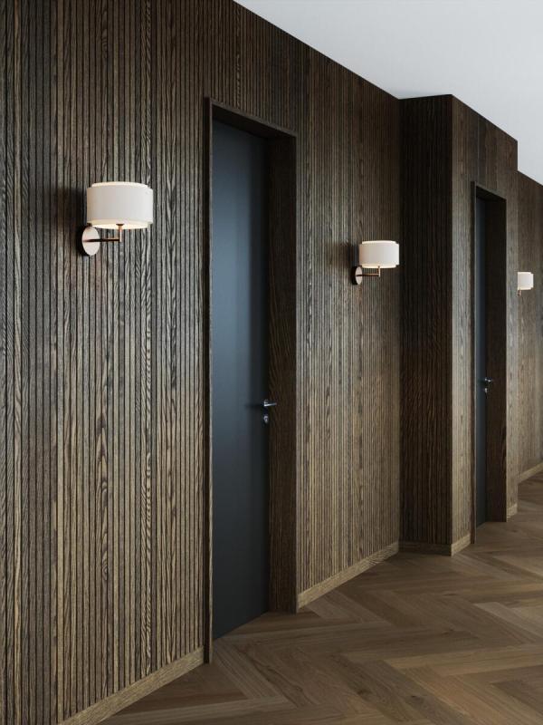 Nordlux Takai Wandleuchte, E27, IP20, 25W, Stoff-Lampenschirm, beige (2320421018)