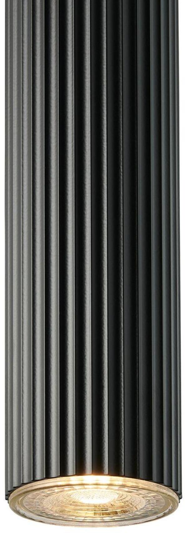 Nordlux Vico 4-Rail Pendelleuchte, GU10, IP20, 4x5W, dimmbar, gerippte Oberfläche, Metall, schwarz (2412143003)