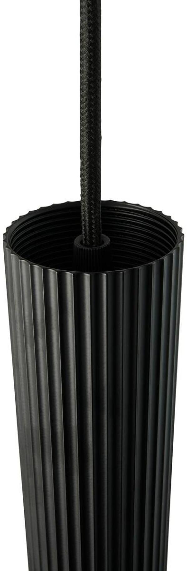 Nordlux Vico 4-Rail Pendelleuchte, GU10, IP20, 4x5W, dimmbar, gerippte Oberfläche, Metall, schwarz (2412143003)