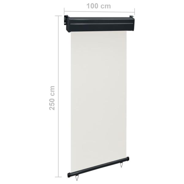 Balkon-Seitenmarkise 105x250 cm Creme