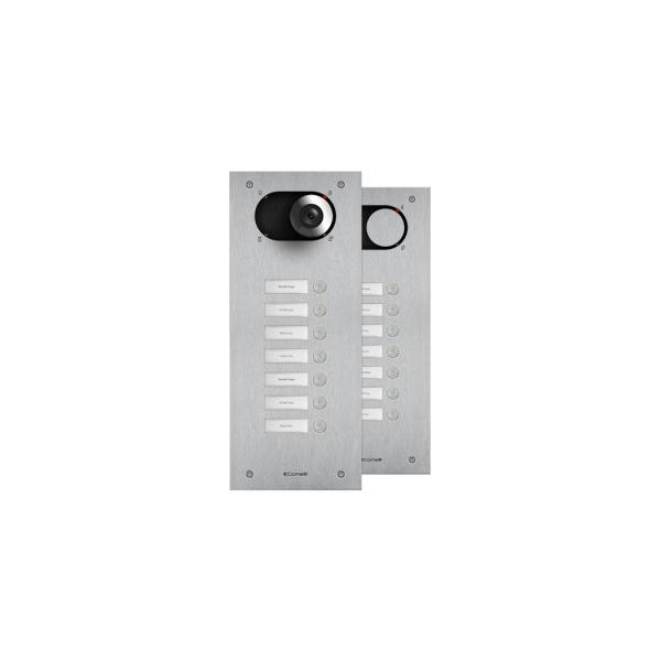 ARDEBO.de Comelit IX0107 Frontplatte Switch, 7 Teilnehmer, 1-reihig, V4A, 369,1x150x2,5 mm, Stahl