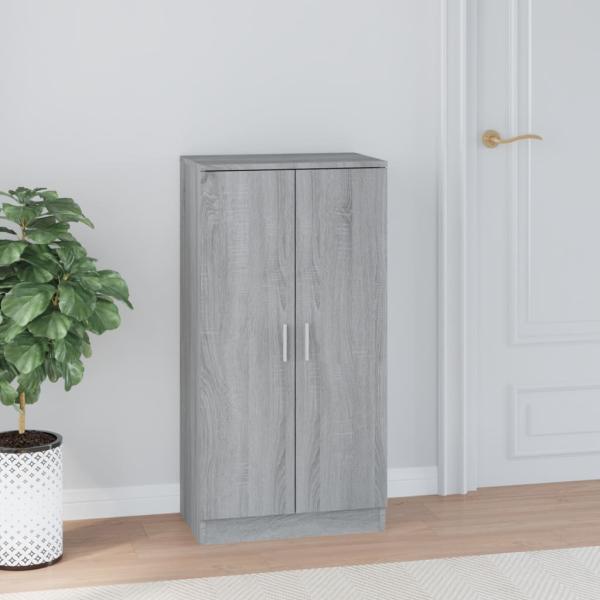 ARDEBO.de - Schuhschrank Grau Sonoma 55x35x108 cm Holzwerkstoff