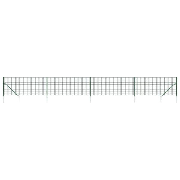 Maschendrahtzaun mit Bodenhülsen Grün 1,1x10 m
