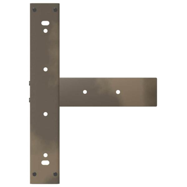 Esstischbeine T-Form 2 Stk. Naturstahl 50x35x(72-73) cm Stahl