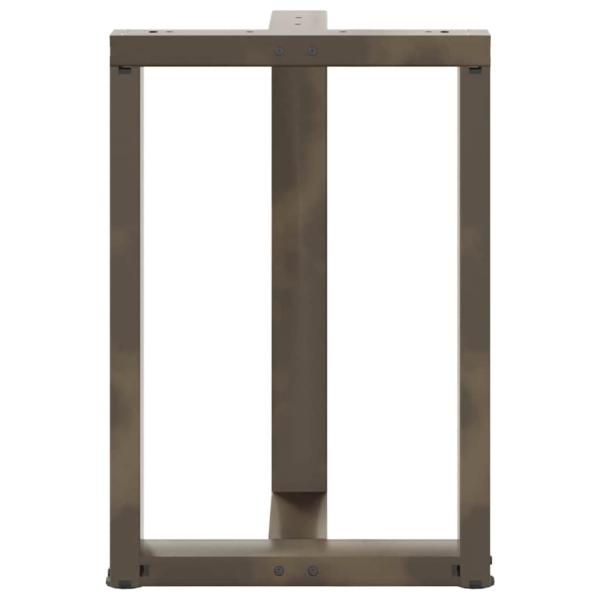 Esstischbeine T-Form 2 Stk. Naturstahl 50x35x(72-73) cm Stahl
