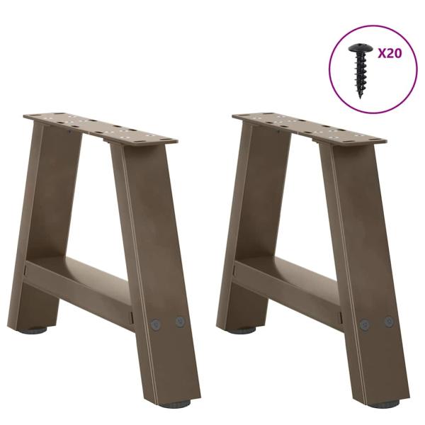 Couchtischbeine A-Form 2 Stk. 40x(30-31) cm Stahl