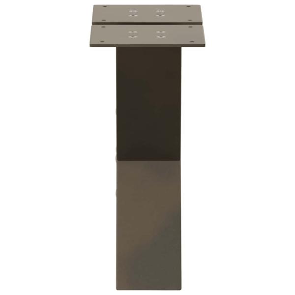 ARDEBO.de - Couchtischbeine X-Form 2 Stk. Naturstahl 30x(30-31) cm Stahl