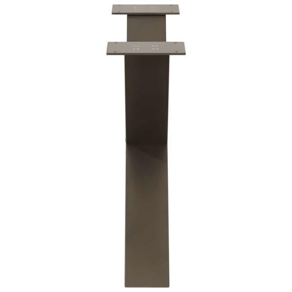 Couchtischbeine X-Form 2 Stk. Naturstahl 70x(42-43) cm Stahl