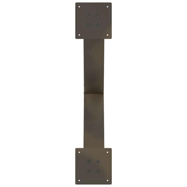 Couchtischbeine X-Form 2 Stk. Naturstahl 70x(42-43) cm Stahl