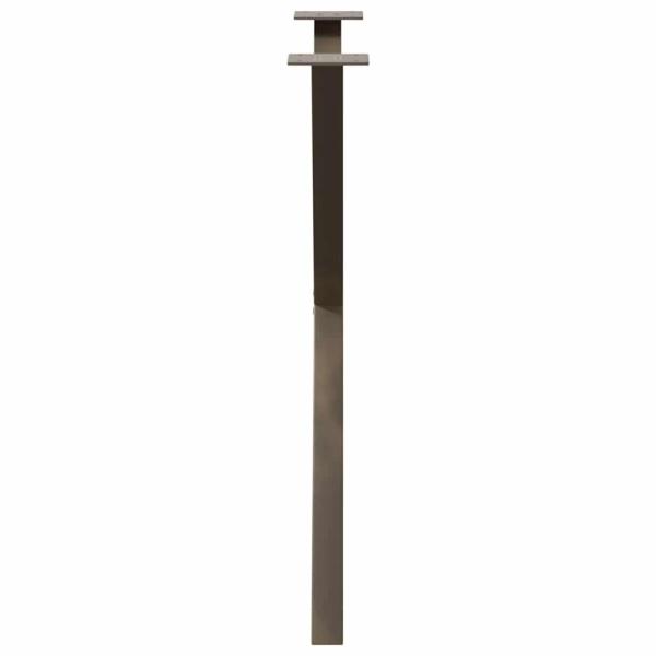 Esstischbeine X-Form 2 Stk. Naturstahl 70x(72-73) cm Stahl