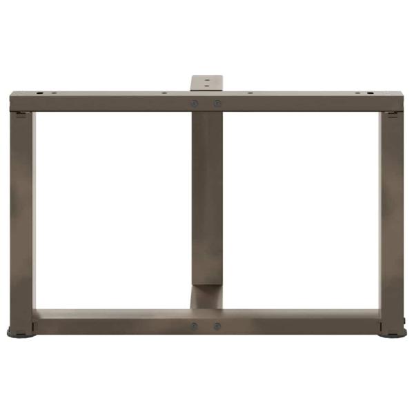 Couchtischbeine T-Form 2 Stk. Naturstahl 70x25x(42-43) cm Stahl