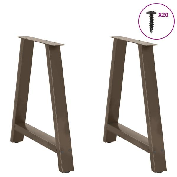 Couchtischbeine A-Form 2 Stk. 70x(72-73) cm Stahl