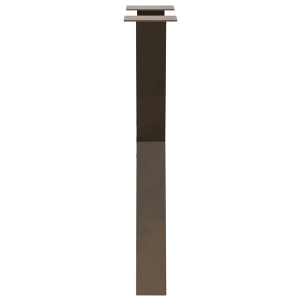 Esstischbeine X-Form 2 Stk. Naturstahl 50x(72-73) cm Stahl