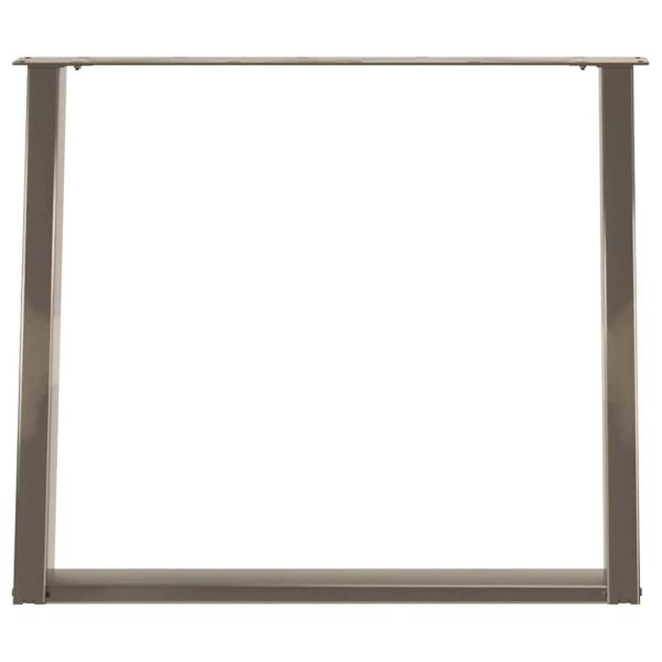 Esstischbeine U-Form 2 Stk. Naturstahl 90x(72-73) cm Stahl