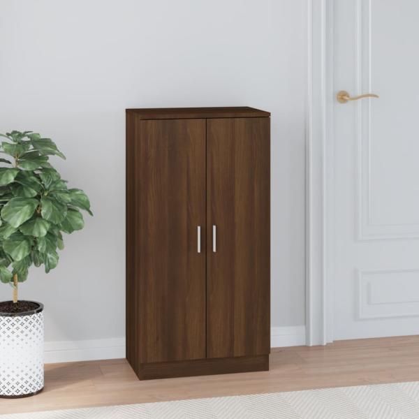 ARDEBO.de - Schuhschrank Braun Eichen-Optik 55x35x108 cm Holzwerkstoff
