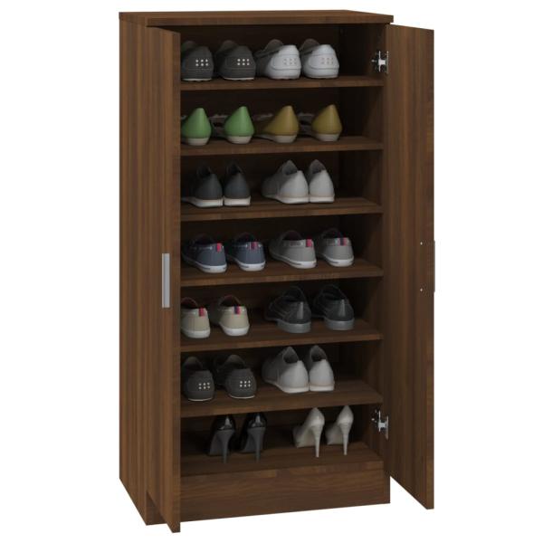 Schuhschrank Braun Eichen-Optik 55x35x108 cm Holzwerkstoff