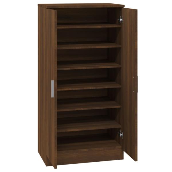 Schuhschrank Braun Eichen-Optik 55x35x108 cm Holzwerkstoff