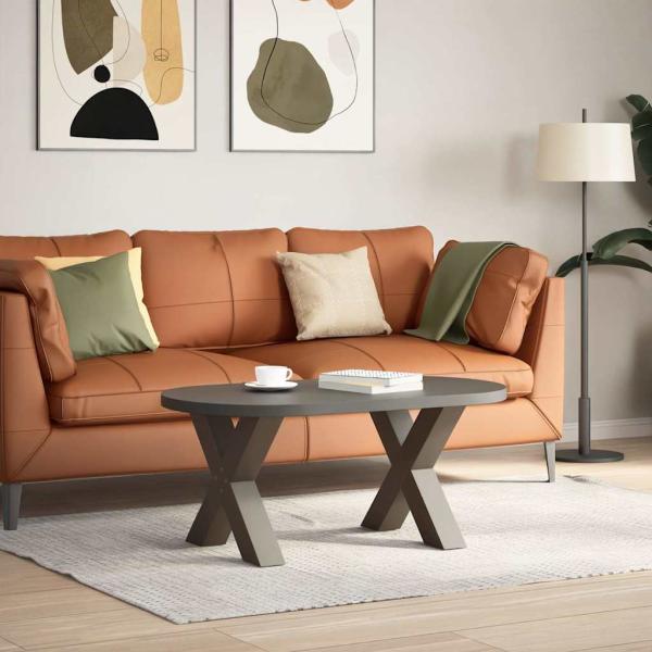 ARDEBO.de - Couchtischbeine X-Form 2 Stk. Naturstahl 60x(42-43) cm Stahl
